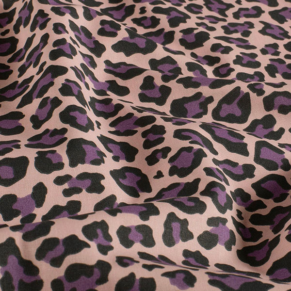 Baumwollpopeline „Lila Panther“ in Nude