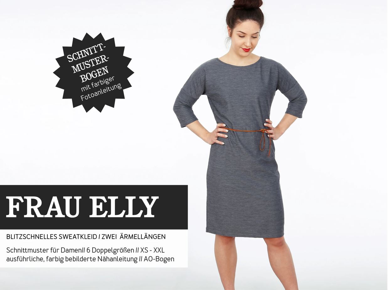 STUDIO SCHNITTREIF Frau Elly Sweatkleid- Papierschnittmuster  
