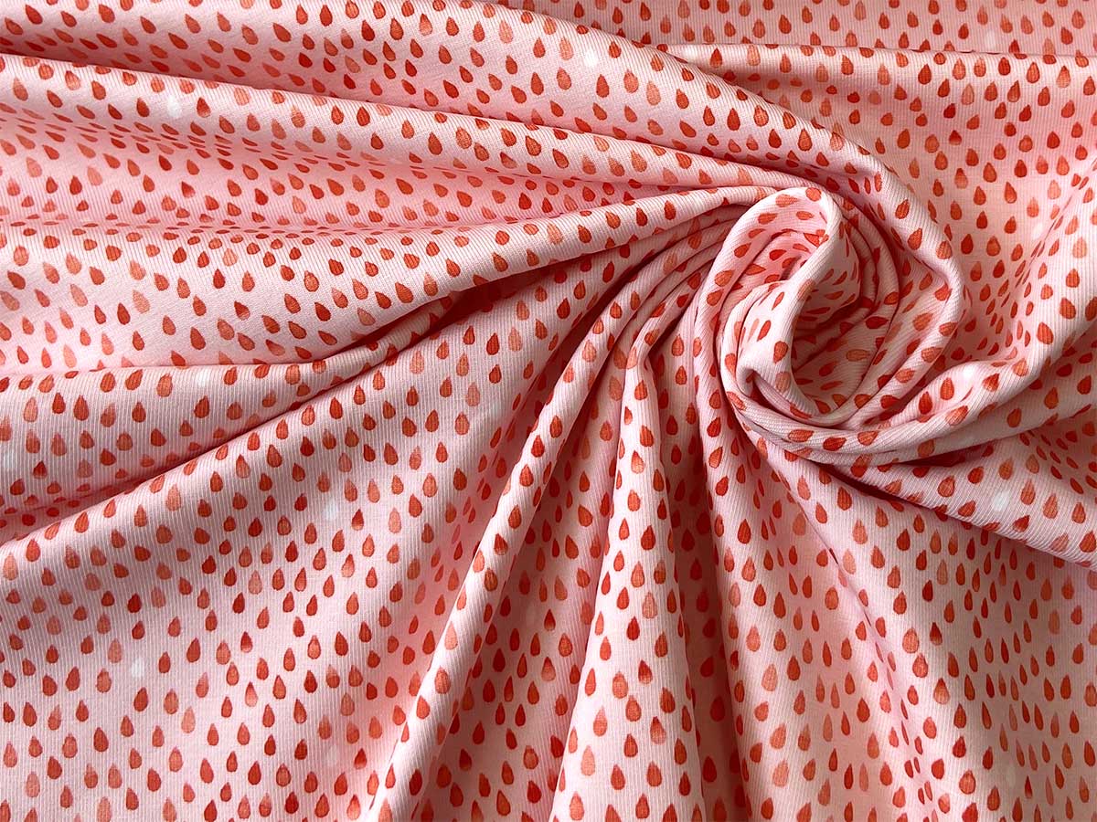 Baumwolljersey - Sky Goutte in rot | Hilco